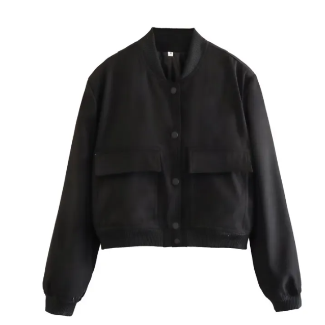 Women's Cropped Bomber Jacket