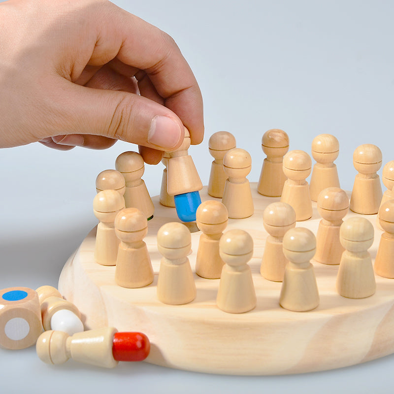 Color Memory Match Wooden Toy