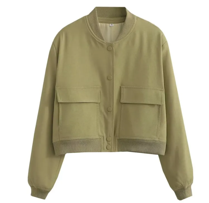 Women's Cropped Bomber Jacket