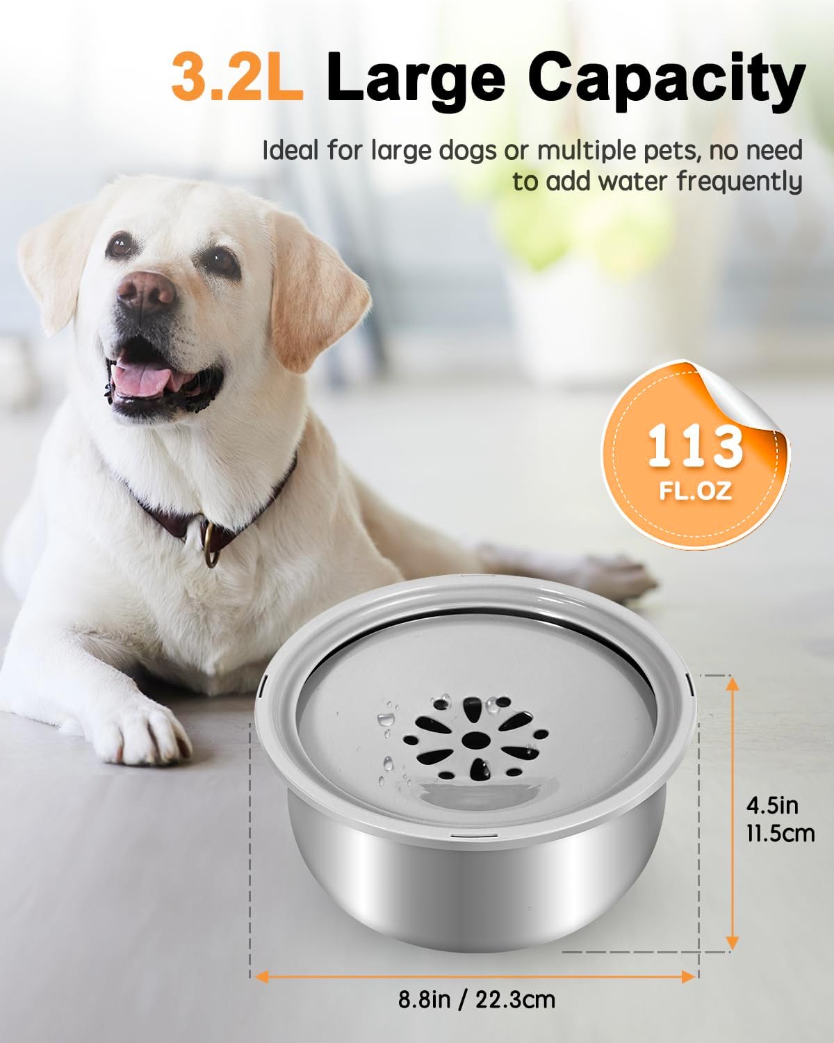 Stainless Steel Pet Water Bowl