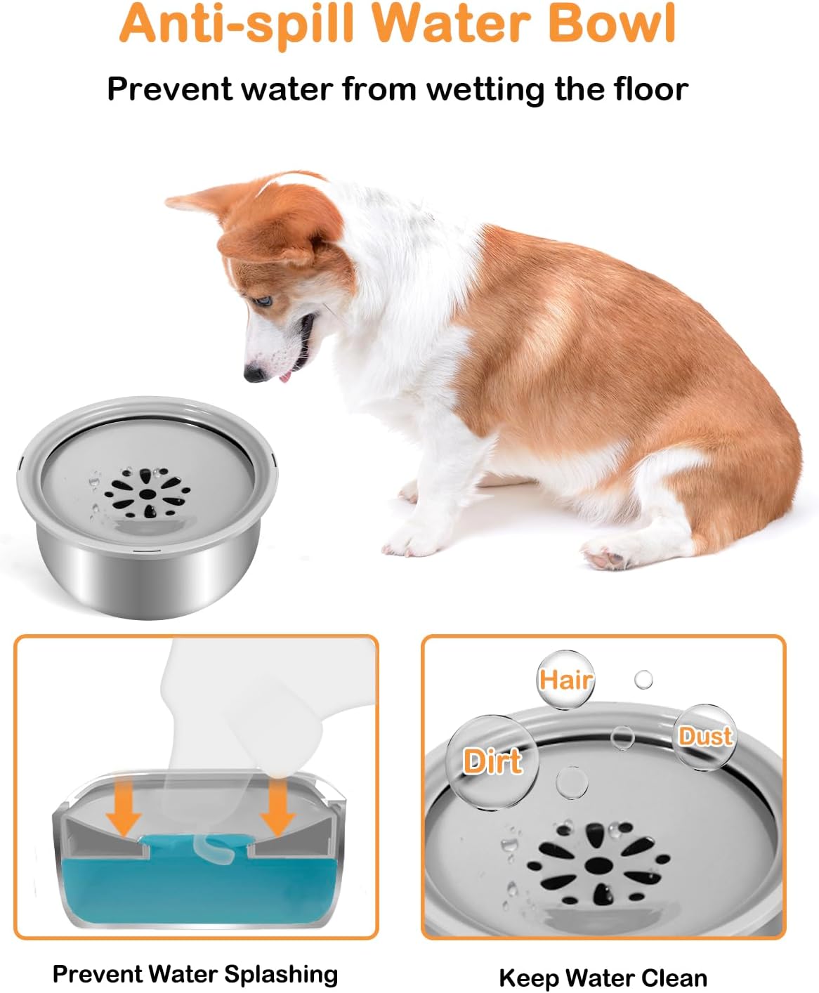 Stainless Steel Pet Water Bowl