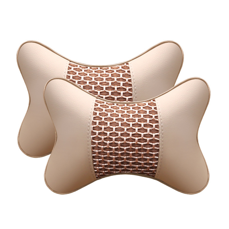 Leather Car Headrest Pillow