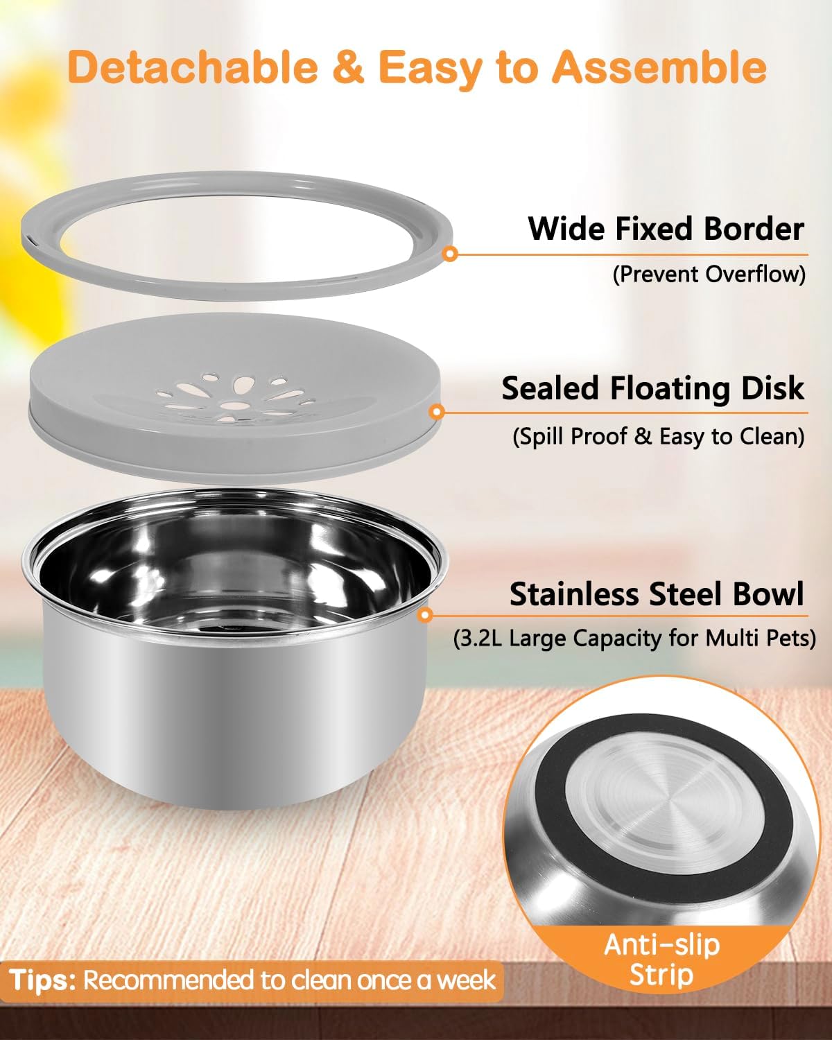 Stainless Steel Pet Water Bowl