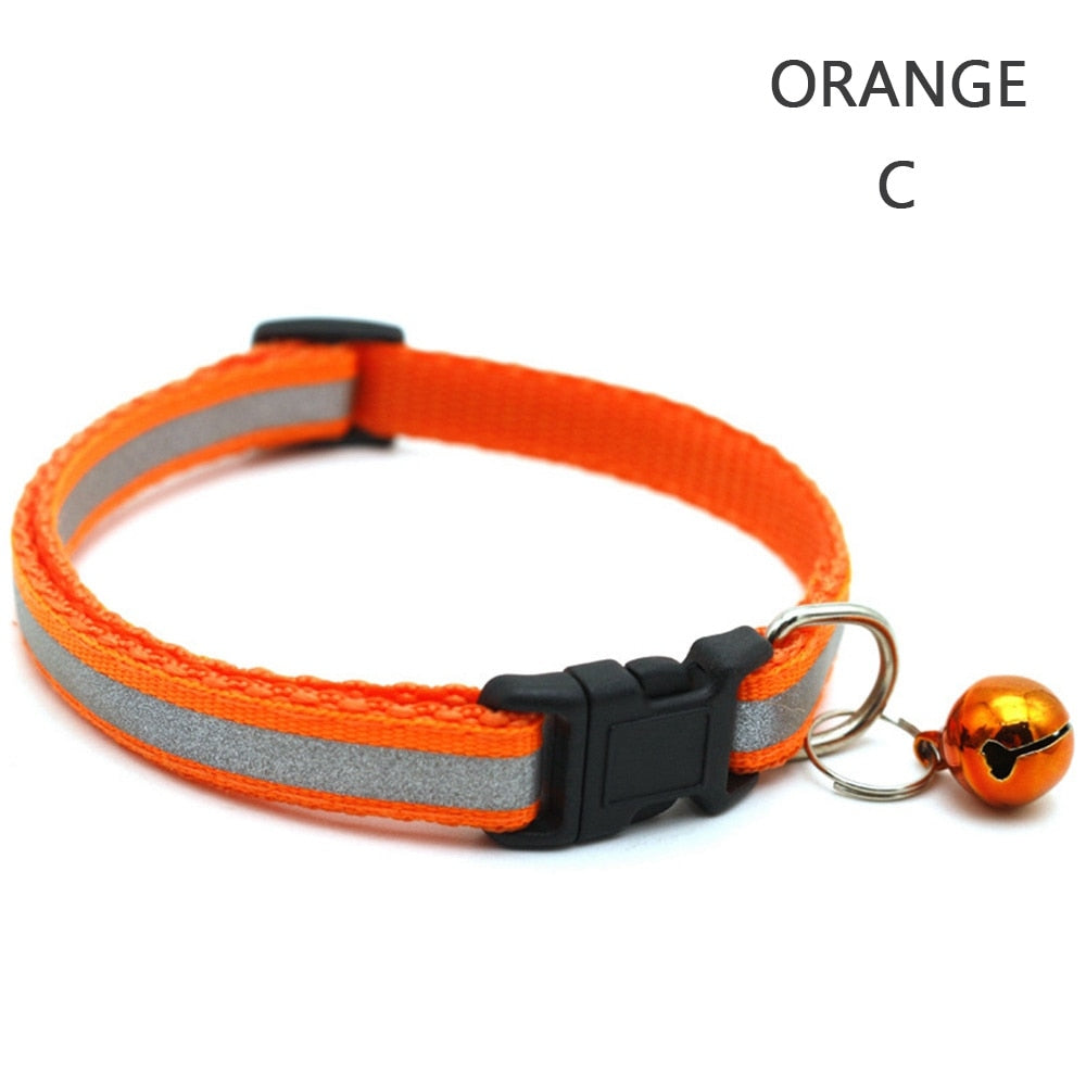 Reflective Nylon Dog Collar With Flashing Light