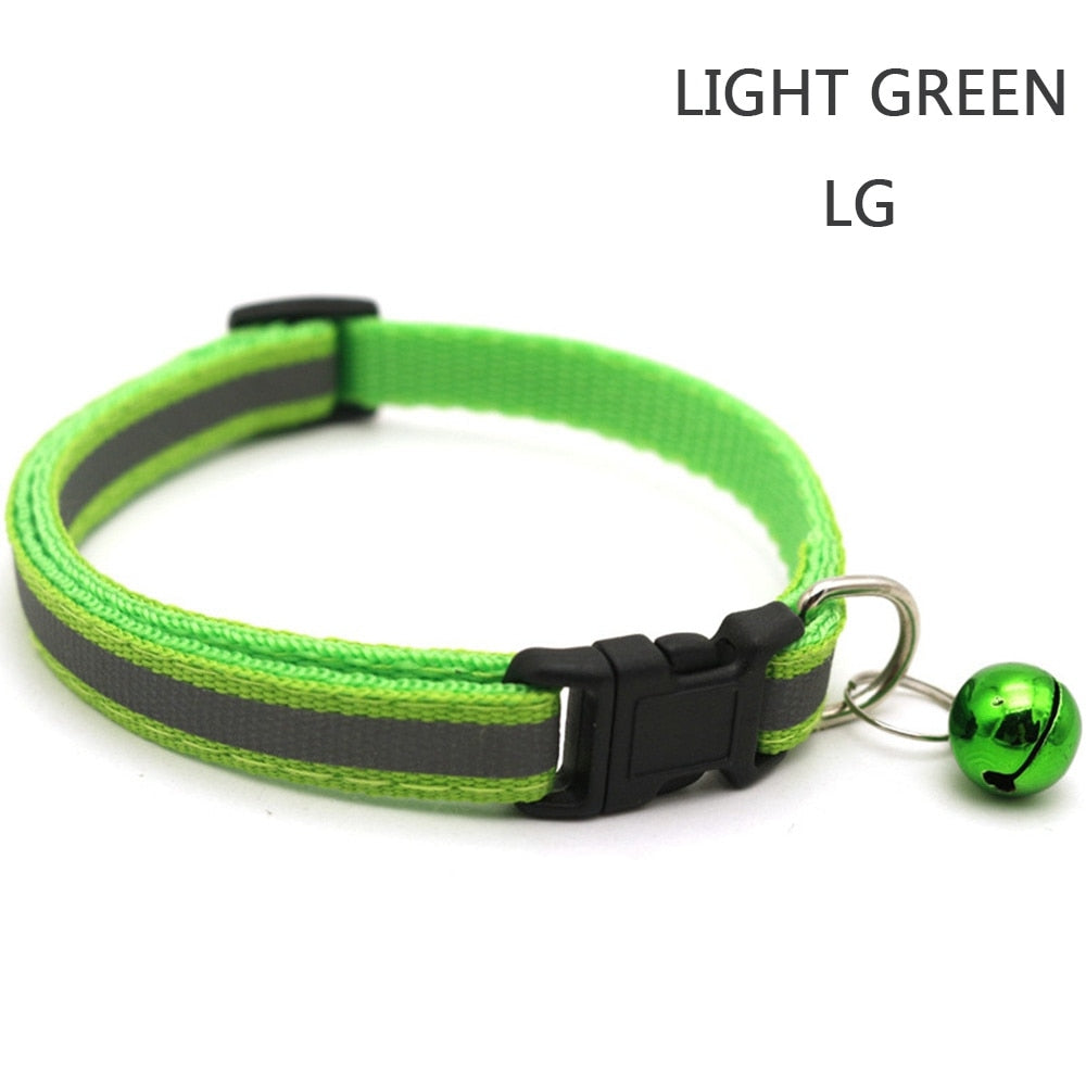 Reflective Nylon Dog Collar With Flashing Light