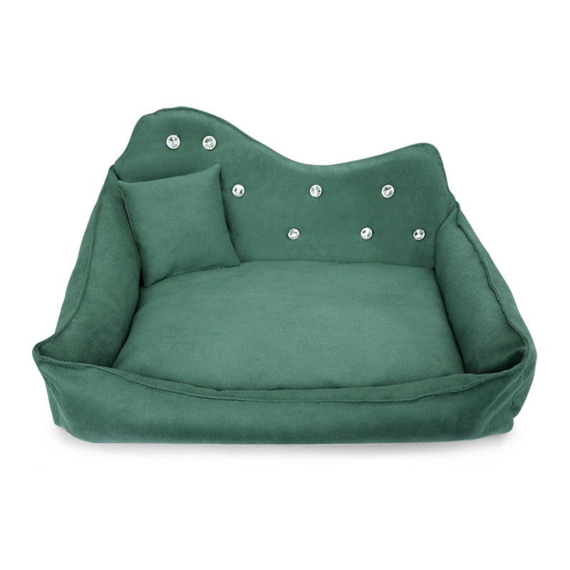 Luxury Dog/Cat Sofa Rhinestone Pet Bed Cover