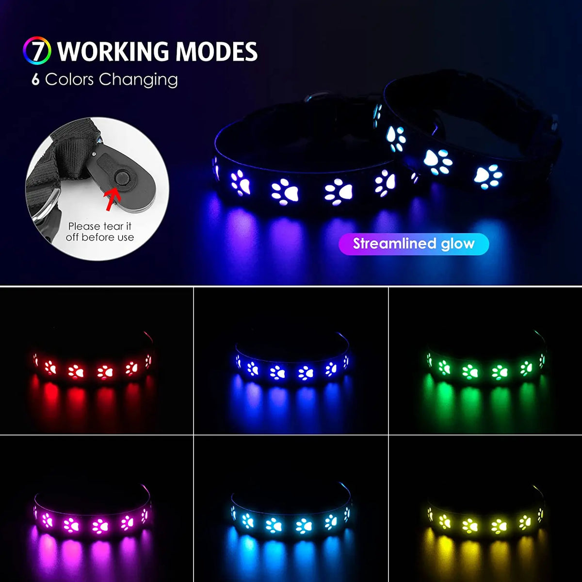 Dog pet LED collar