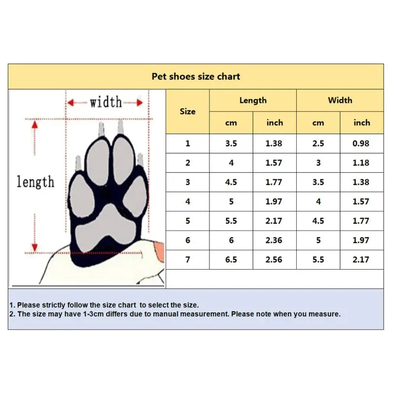 4PCS Dog Winter Super Warm Cotton Shoes