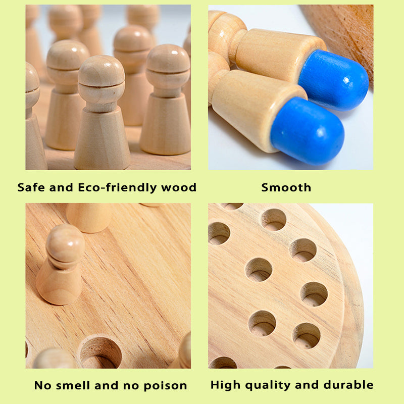 Color Memory Match Wooden Toy