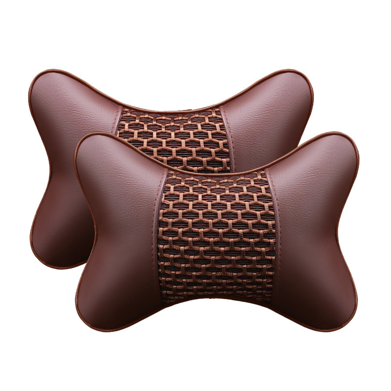 Leather Car Headrest Pillow