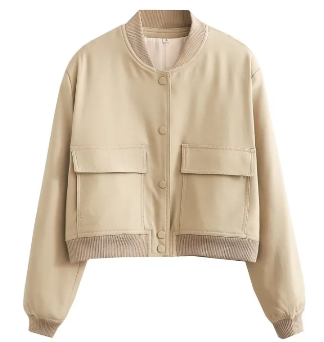 Women's Cropped Bomber Jacket