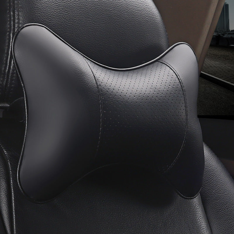 Leather Car Headrest Pillow