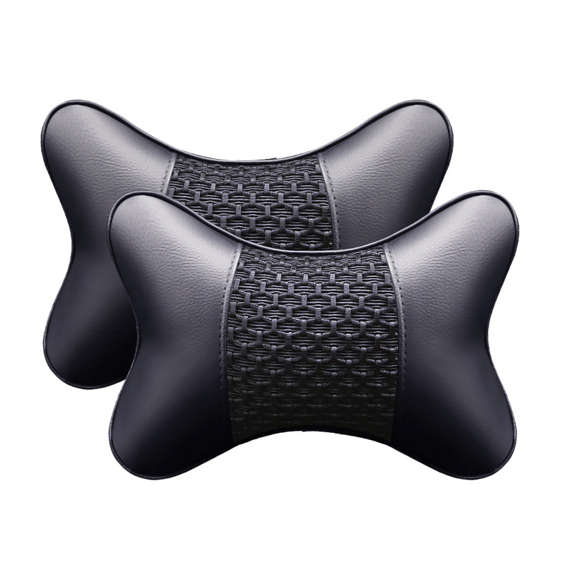 Leather Car Headrest Pillow